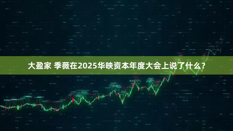 大盈家 季薇在2025华映资本年度大会上说了什么？