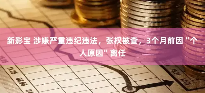 新影宝 涉嫌严重违纪违法，张权被查，3个月前因“个人原因”离任